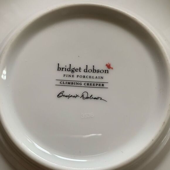 Bridget Dobson Climbing Creeper Set of 4 Cups & 3 Saucers **NEW** - Picture 6 of 7
